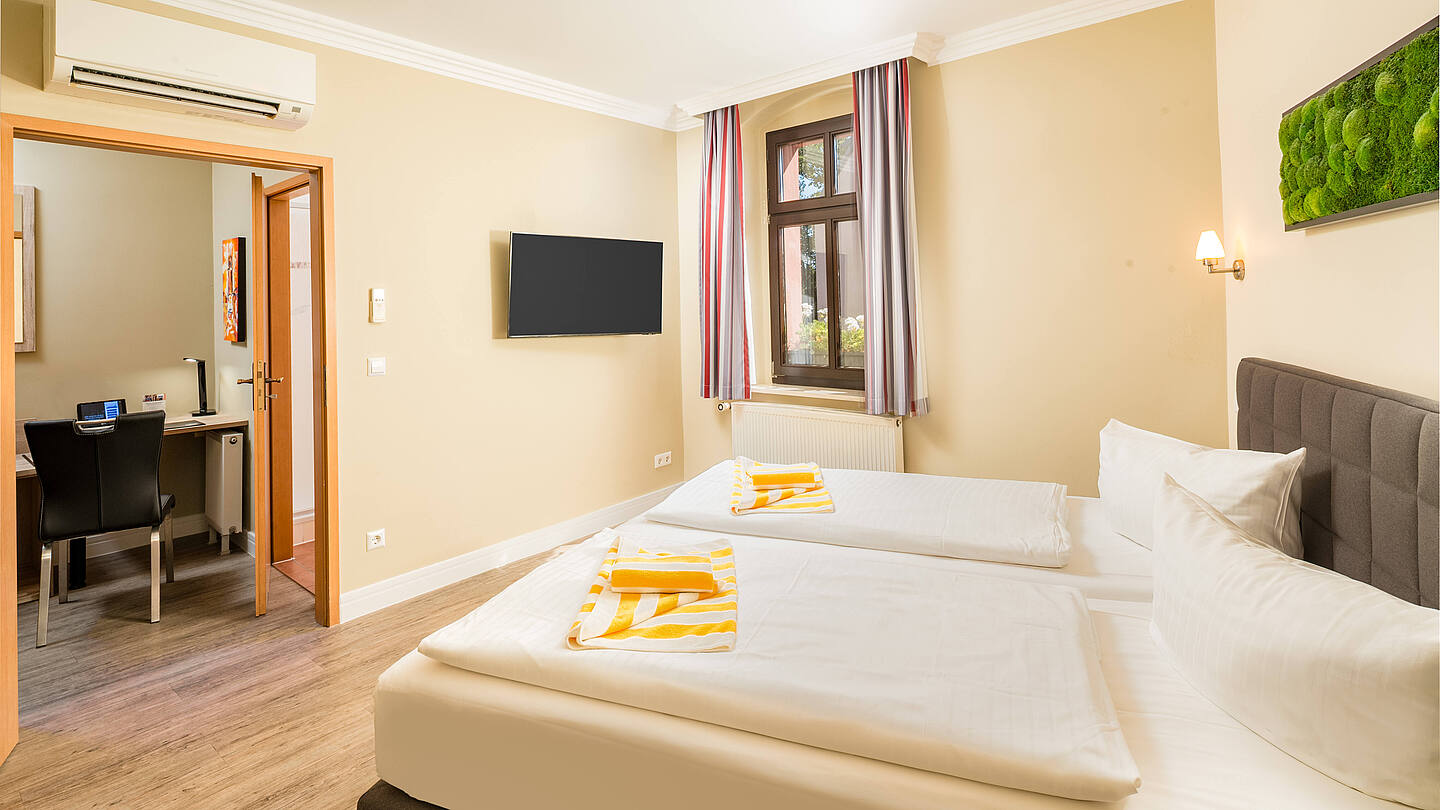 Modernes Doppelzimmer Hotel Lutherstadt Wittenberg