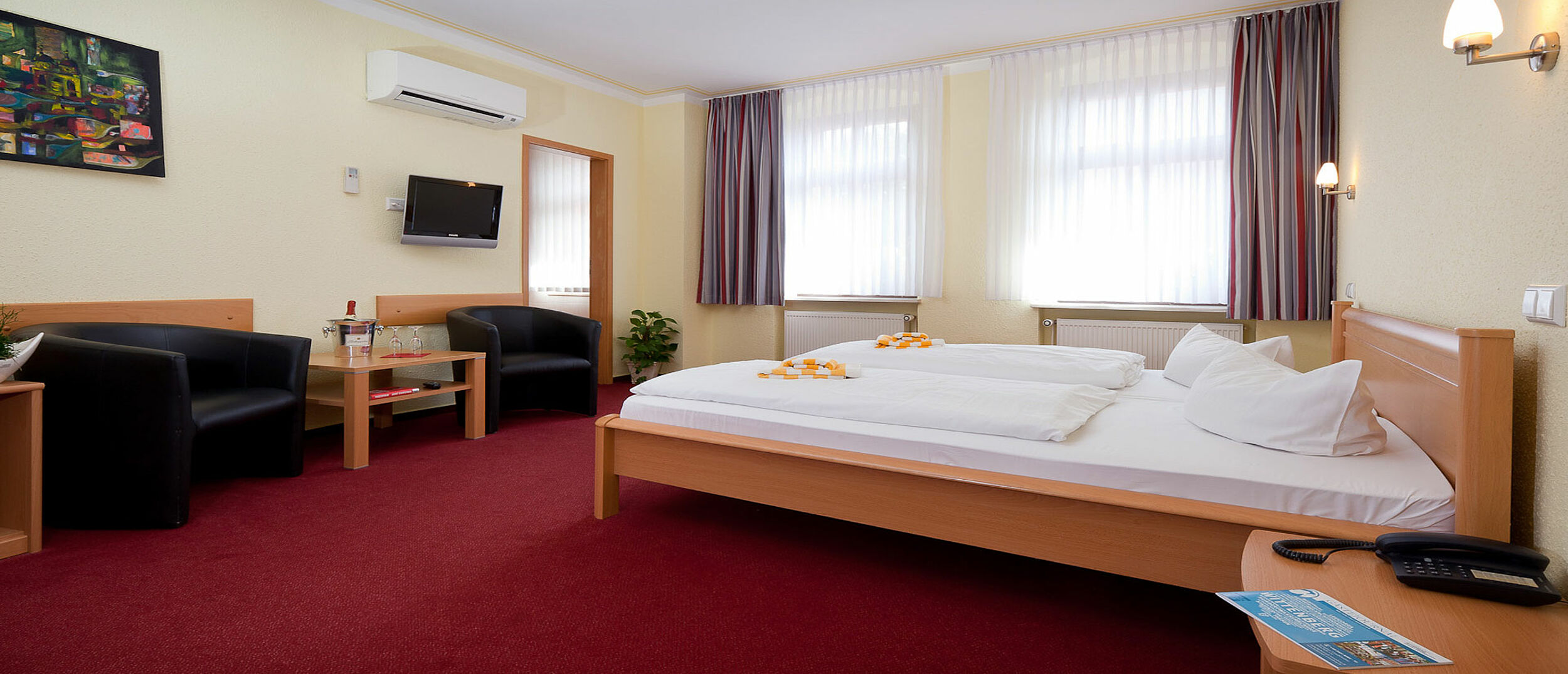 Modernes Doppelzimmer Hotel Lutherstadt Wittenberg