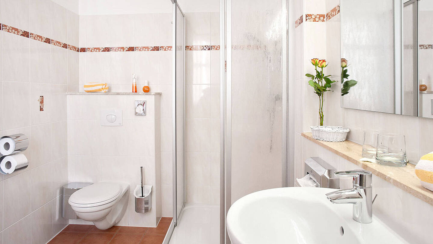 [Translate to English:] Hotel-Pension „Am Schwanenteich“ Modern ausgestattet im Zentrum der Lutherstadt Wittenberg