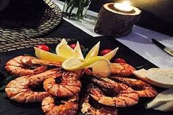 Prawns special at Restaurant Am Schwanenteich in Lutherstadt Wittenberg